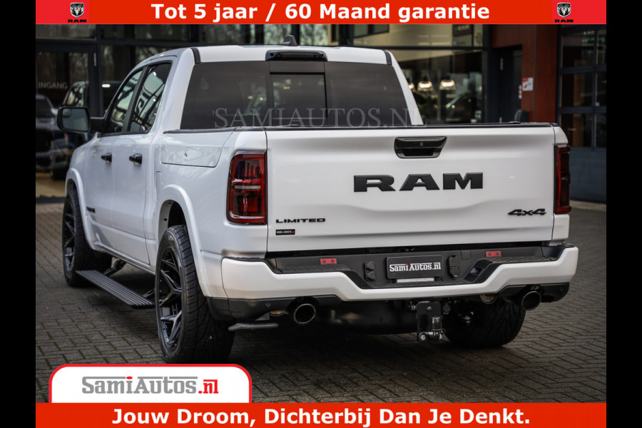 Dodge Ram 1500 Limited Night High Output 540HP 706Nm | Massage + Full Option | De Meest Luxe en Volle Pick-Up in zijn Klasse | Comfortabele Dubbele Cabine met Royale 5 Zitplaatsen | BPM vrij | Nu Leverbaar uit Voorraad | Voorraad Nr 2352 - 7649
