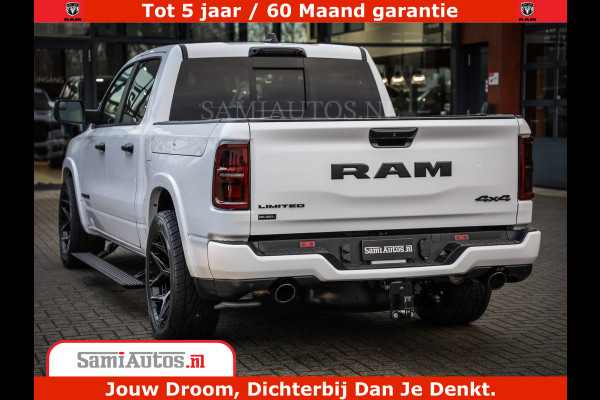 Dodge Ram 1500 Limited Night High Output 540HP 706Nm | Massage + Full Option | De Meest Luxe en Volle Pick-Up in zijn Klasse | Comfortabele Dubbele Cabine met Royale 5 Zitplaatsen | BPM vrij | Nu Leverbaar uit Voorraad | Voorraad Nr 2352 - 7649