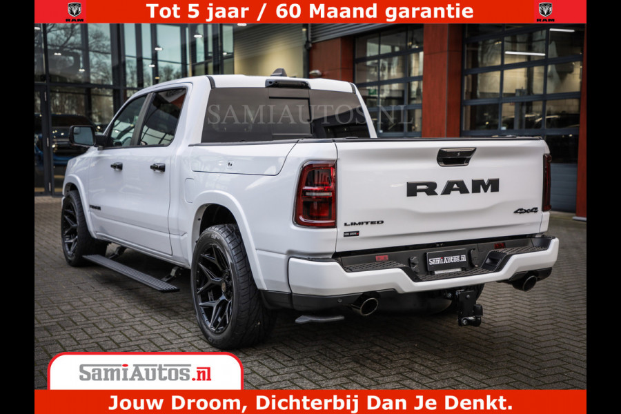 Dodge Ram 1500 Limited Night High Output 540HP 706Nm | Massage + Full Option | De Meest Luxe en Volle Pick-Up in zijn Klasse | Comfortabele Dubbele Cabine met Royale 5 Zitplaatsen | BPM vrij | Nu Leverbaar uit Voorraad | Voorraad Nr 2352 - 7649