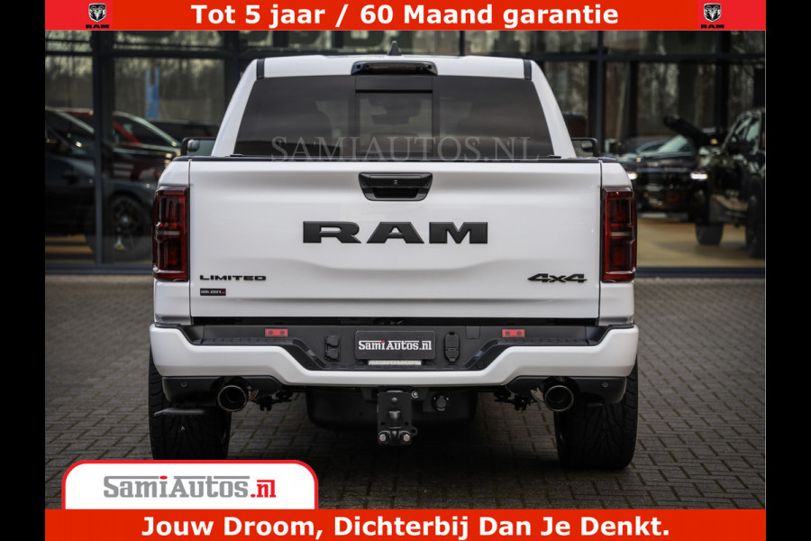 Dodge Ram 1500 Limited Night High Output 540HP 706Nm | Massage + Full Option | De Meest Luxe en Volle Pick-Up in zijn Klasse | Comfortabele Dubbele Cabine met Royale 5 Zitplaatsen | BPM vrij | Nu Leverbaar uit Voorraad | Voorraad Nr 2352 - 7649