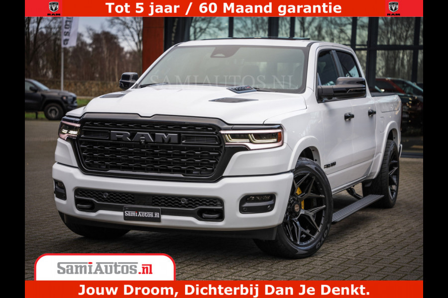 Dodge Ram 1500 Limited Night High Output 540HP 706Nm | Massage + Full Option | De Meest Luxe en Volle Pick-Up in zijn Klasse | Comfortabele Dubbele Cabine met Royale 5 Zitplaatsen | BPM vrij | Nu Leverbaar uit Voorraad | Voorraad Nr 2352 - 7649