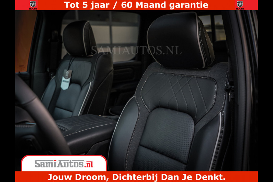 Dodge Ram 1500 Limited Night High Output 540HP 706Nm | Massage + Full Option | De Meest Luxe en Volle Pick-Up in zijn Klasse | Comfortabele Dubbele Cabine met Royale 5 Zitplaatsen | BPM vrij | Nu Leverbaar uit Voorraad | Voorraad Nr 2352 - 7649