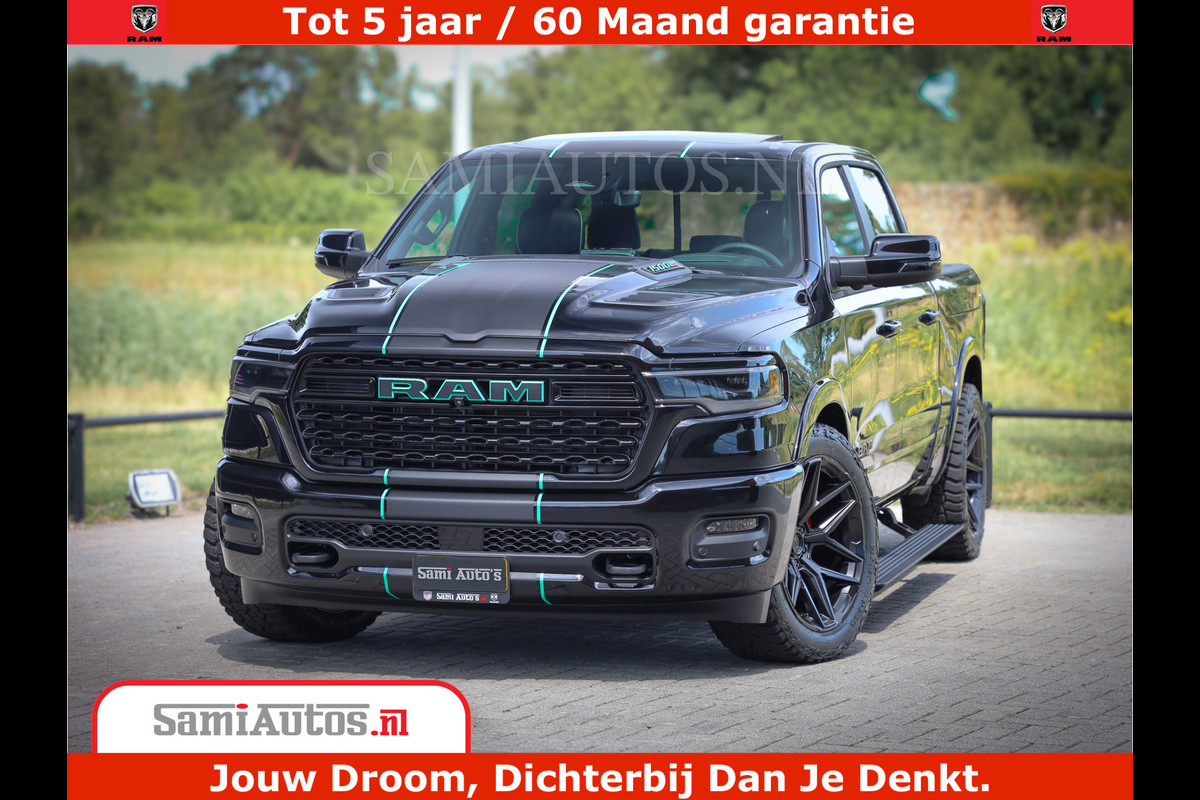 Dodge Ram 1500 Limited Night H.O 540HP 706Nm | Massage + Full Option | De Meest Luxe en Volle Pick-Up in zijn Klasse | Comfortabele Dubbele Cabine met Royale 5 Zitplaatsen | BPM vrij | Nu Leverbaar uit Voorraad | Voorraad Nr 2370 - 5411 Dodge Ram 1500 Limited Night H.O 540HP 706Nm | Massage + Full Option | De Meest Luxe en Volle Pick-Up in zijn Klasse | Comfortabele Dubbele Cabine met Royale 5 Zitplaatsen | BPM vrij | Nu Leverbaar uit Voorraad | Voorraad Nr 2370 - 5411