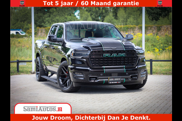 Dodge Ram 1500 Limited Night H.O 540HP 706Nm | Massage + Full Option | De Meest Luxe en Volle Pick-Up in zijn Klasse | Comfortabele Dubbele Cabine met Royale 5 Zitplaatsen | BPM vrij | Nu Leverbaar uit Voorraad | Voorraad Nr 2370 - 5411