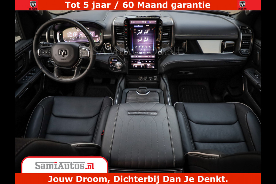 Dodge Ram 1500 Limited Night H.O 540HP 706Nm | Massage + Full Option | De Meest Luxe en Volle Pick-Up in zijn Klasse | Comfortabele Dubbele Cabine met Royale 5 Zitplaatsen | BPM vrij | Nu Leverbaar uit Voorraad | Voorraad Nr 2370 - 5411