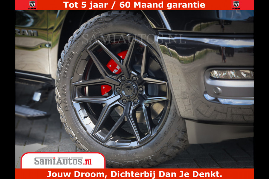 Dodge Ram 1500 Limited Night H.O 540HP 706Nm | Massage + Full Option | De Meest Luxe en Volle Pick-Up in zijn Klasse | Comfortabele Dubbele Cabine met Royale 5 Zitplaatsen | BPM vrij | Nu Leverbaar uit Voorraad | Voorraad Nr 2370 - 5411