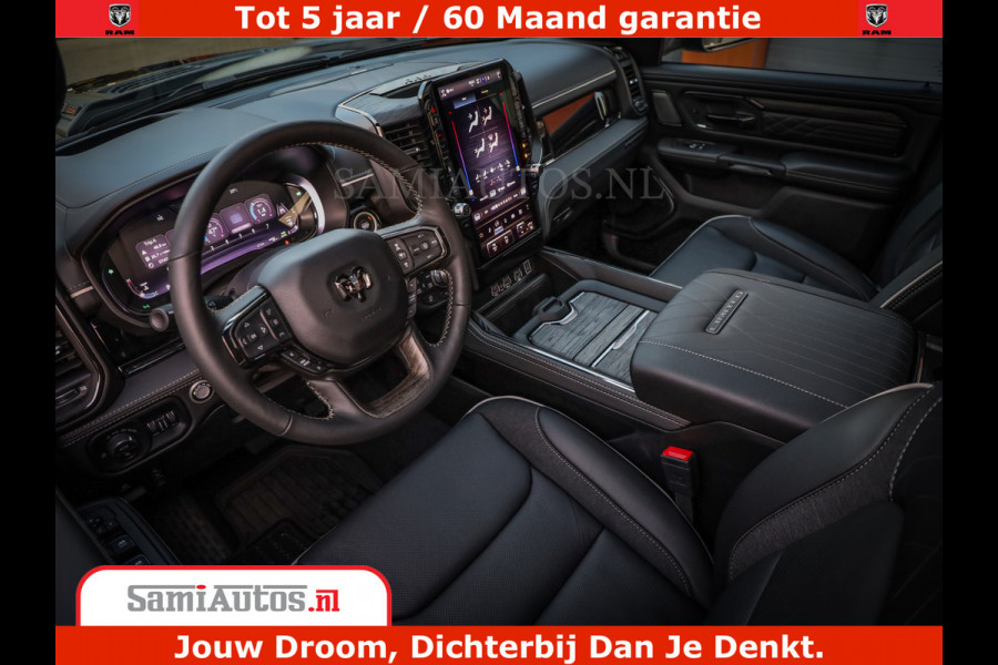 Dodge Ram 1500 Limited Night H.O 540HP 706Nm | Massage + Full Option | De Meest Luxe en Volle Pick-Up in zijn Klasse | Comfortabele Dubbele Cabine met Royale 5 Zitplaatsen | BPM vrij | Nu Leverbaar uit Voorraad | Voorraad Nr 2370 - 5411