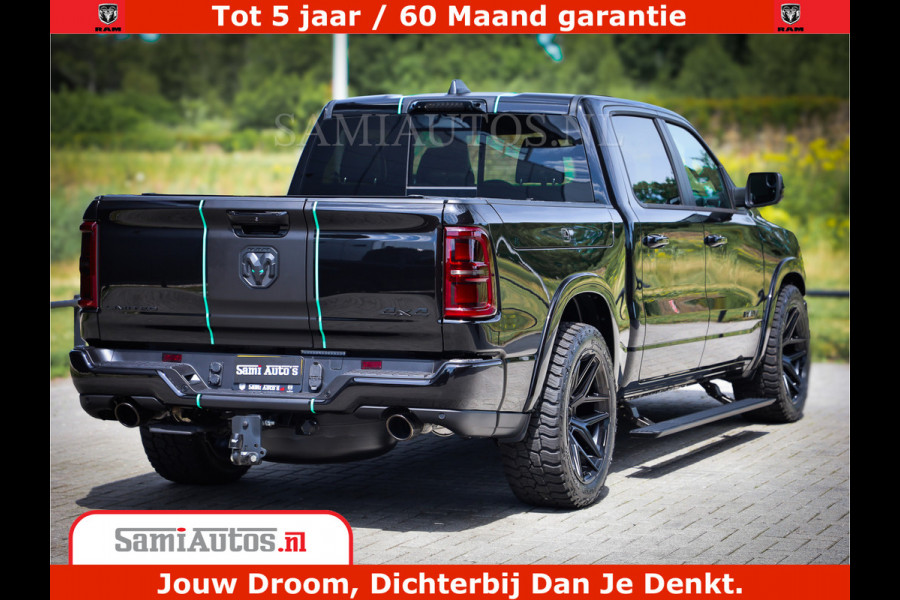 Dodge Ram 1500 Limited Night H.O 540HP 706Nm | Massage + Full Option | De Meest Luxe en Volle Pick-Up in zijn Klasse | Comfortabele Dubbele Cabine met Royale 5 Zitplaatsen | BPM vrij | Nu Leverbaar uit Voorraad | Voorraad Nr 2370 - 5411