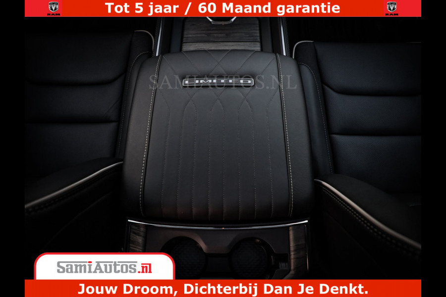 Dodge Ram 1500 Limited Night H.O 540HP 706Nm | Massage + Full Option | De Meest Luxe en Volle Pick-Up in zijn Klasse | Comfortabele Dubbele Cabine met Royale 5 Zitplaatsen | BPM vrij | Nu Leverbaar uit Voorraad | Voorraad Nr 2370 - 5411