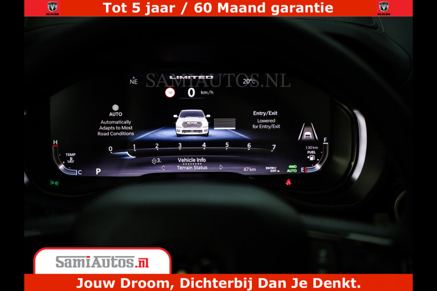 Dodge Ram 1500 Limited Night H.O 540HP 706Nm | Massage + Full Option | De Meest Luxe en Volle Pick-Up in zijn Klasse | Comfortabele Dubbele Cabine met Royale 5 Zitplaatsen | BPM vrij | Nu Leverbaar uit Voorraad | Voorraad Nr 2370 - 5411