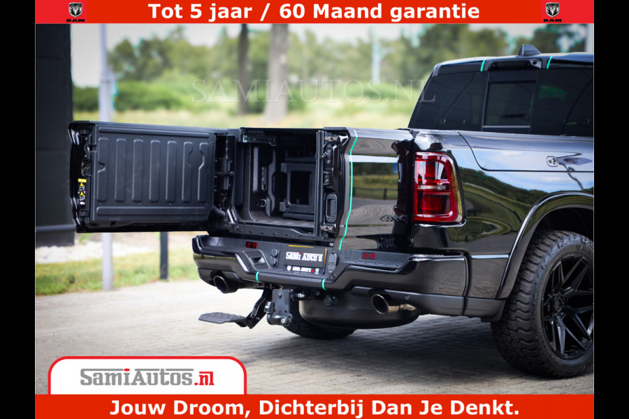 Dodge Ram 1500 Limited Night H.O 540HP 706Nm | Massage + Full Option | De Meest Luxe en Volle Pick-Up in zijn Klasse | Comfortabele Dubbele Cabine met Royale 5 Zitplaatsen | BPM vrij | Nu Leverbaar uit Voorraad | Voorraad Nr 2370 - 5411