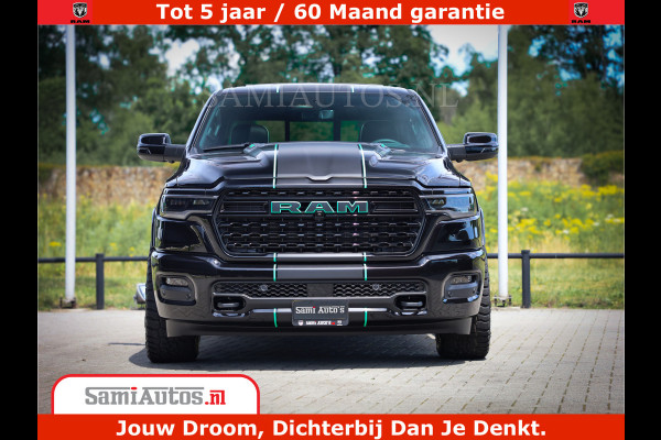 Dodge Ram 1500 Limited Night H.O 540HP 706Nm | Massage + Full Option | De Meest Luxe en Volle Pick-Up in zijn Klasse | Comfortabele Dubbele Cabine met Royale 5 Zitplaatsen | BPM vrij | Nu Leverbaar uit Voorraad | Voorraad Nr 2370 - 5411