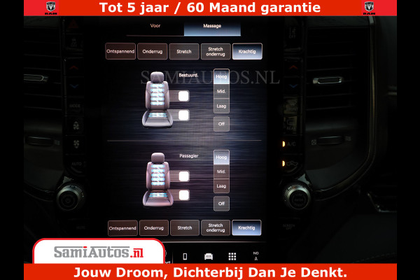 Dodge Ram 1500 Limited Night H.O 540HP 706Nm | Massage + Full Option | De Meest Luxe en Volle Pick-Up in zijn Klasse | Comfortabele Dubbele Cabine met Royale 5 Zitplaatsen | BPM vrij | Nu Leverbaar uit Voorraad | Voorraad Nr 2370 - 5411