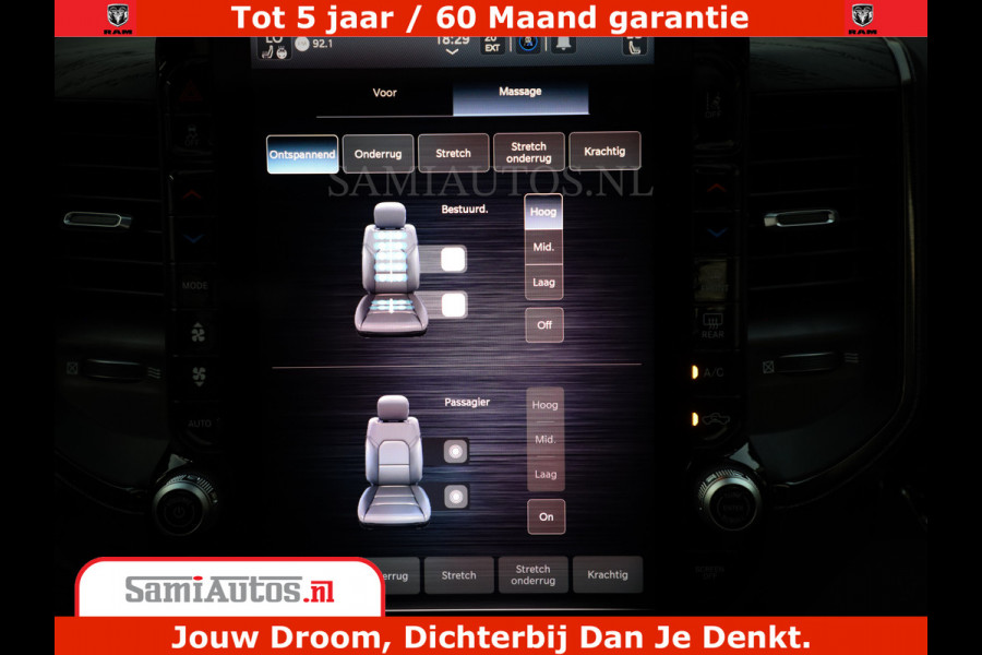 Dodge Ram 1500 Limited Night H.O 540HP 706Nm | Massage + Full Option | De Meest Luxe en Volle Pick-Up in zijn Klasse | Comfortabele Dubbele Cabine met Royale 5 Zitplaatsen | BPM vrij | Nu Leverbaar uit Voorraad | Voorraad Nr 2370 - 5411