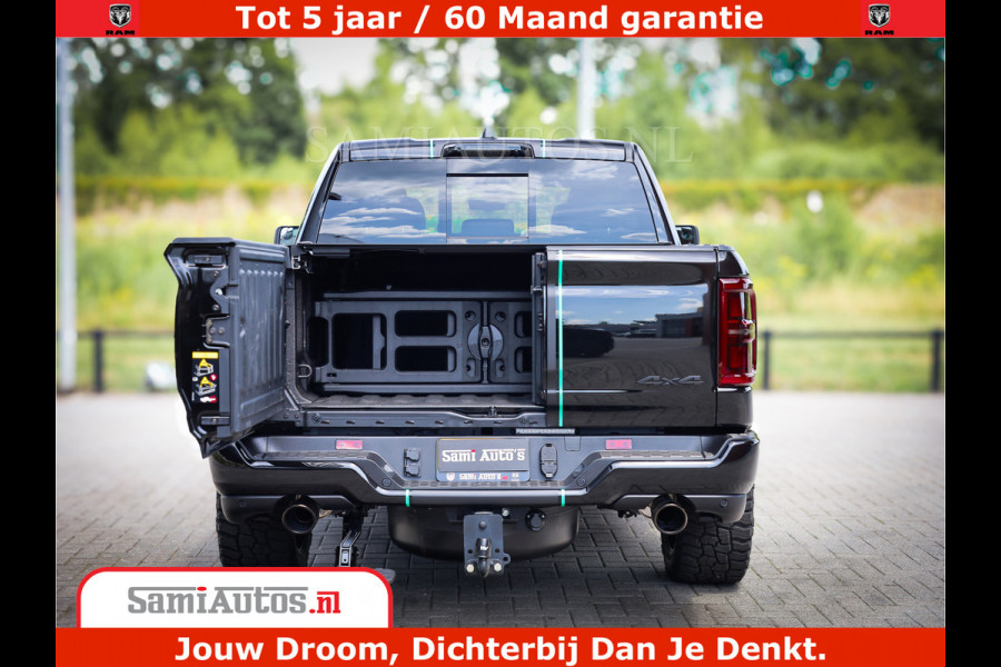 Dodge Ram 1500 Limited Night H.O 540HP 706Nm | Massage + Full Option | De Meest Luxe en Volle Pick-Up in zijn Klasse | Comfortabele Dubbele Cabine met Royale 5 Zitplaatsen | BPM vrij | Nu Leverbaar uit Voorraad | Voorraad Nr 2370 - 5411
