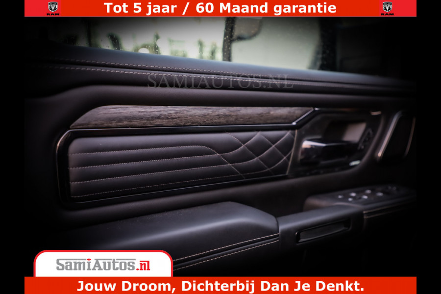 Dodge Ram 1500 Limited Night H.O 540HP 706Nm | Massage + Full Option | De Meest Luxe en Volle Pick-Up in zijn Klasse | Comfortabele Dubbele Cabine met Royale 5 Zitplaatsen | BPM vrij | Nu Leverbaar uit Voorraad | Voorraad Nr 2370 - 5411
