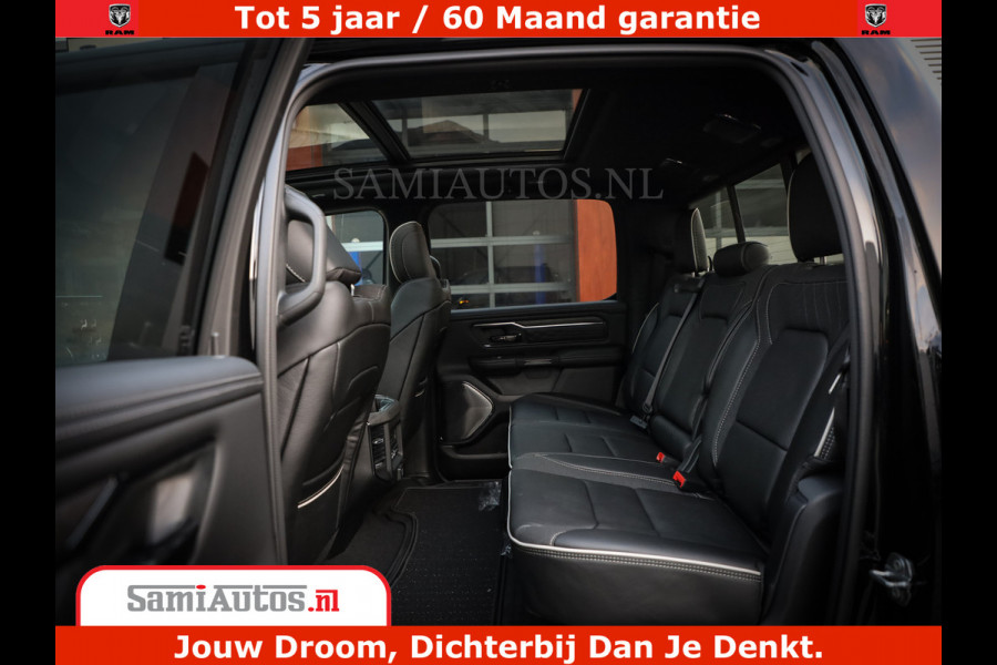 Dodge Ram 1500 Limited Night H.O 540HP 706Nm | Massage + Full Option | De Meest Luxe en Volle Pick-Up in zijn Klasse | Comfortabele Dubbele Cabine met Royale 5 Zitplaatsen | BPM vrij | Nu Leverbaar uit Voorraad | Voorraad Nr 2370 - 5411