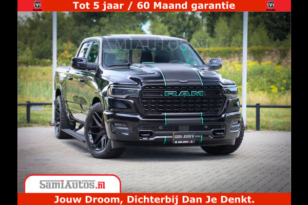 Dodge Ram 1500 Limited Night H.O 540HP 706Nm | Massage + Full Option | De Meest Luxe en Volle Pick-Up in zijn Klasse | Comfortabele Dubbele Cabine met Royale 5 Zitplaatsen | BPM vrij | Nu Leverbaar uit Voorraad | Voorraad Nr 2370 - 5411