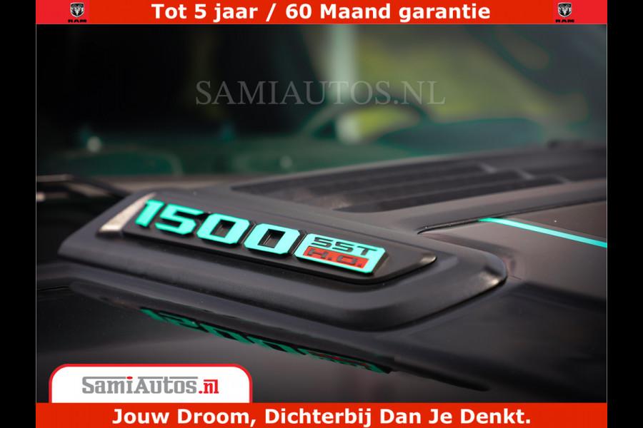 Dodge Ram 1500 Limited Night H.O 540HP 706Nm | Massage + Full Option | De Meest Luxe en Volle Pick-Up in zijn Klasse | Comfortabele Dubbele Cabine met Royale 5 Zitplaatsen | BPM vrij | Nu Leverbaar uit Voorraad | Voorraad Nr 2370 - 5411