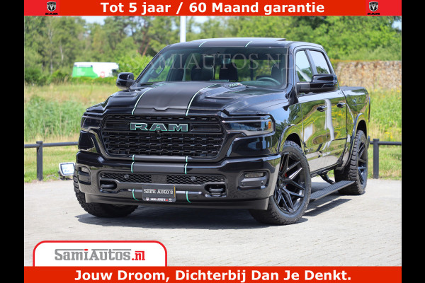 Dodge Ram 1500 Limited Night H.O 540HP 706Nm | Massage + Full Option | De Meest Luxe en Volle Pick-Up in zijn Klasse | Comfortabele Dubbele Cabine met Royale 5 Zitplaatsen | BPM vrij | Nu Leverbaar uit Voorraad | Voorraad Nr 2370 - 5411