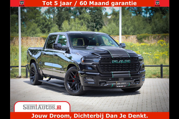 Dodge Ram 1500 Limited Night H.O 540HP 706Nm | Massage + Full Option | De Meest Luxe en Volle Pick-Up in zijn Klasse | Comfortabele Dubbele Cabine met Royale 5 Zitplaatsen | BPM vrij | Nu Leverbaar uit Voorraad | Voorraad Nr 2370 - 5411