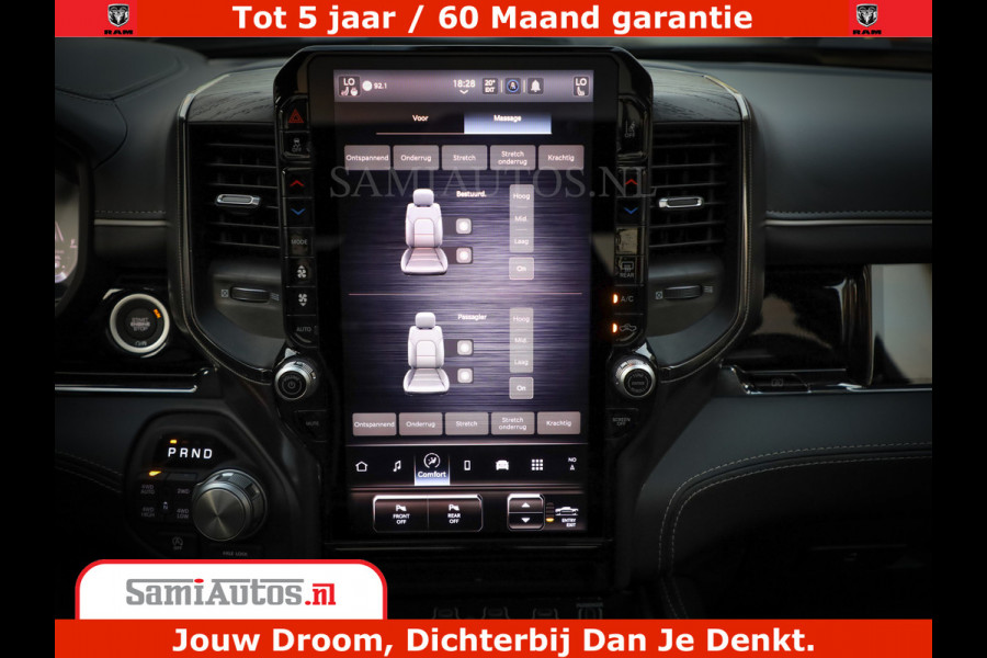 Dodge Ram 1500 Limited Night H.O 540HP 706Nm | Massage + Full Option | De Meest Luxe en Volle Pick-Up in zijn Klasse | Comfortabele Dubbele Cabine met Royale 5 Zitplaatsen | BPM vrij | Nu Leverbaar uit Voorraad | Voorraad Nr 2370 - 5411