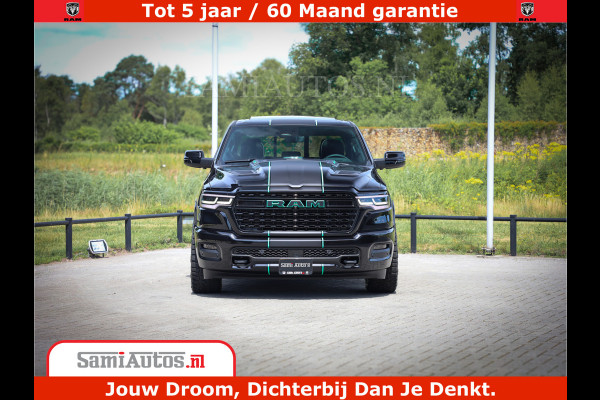 Dodge Ram 1500 Limited Night H.O 540HP 706Nm | Massage + Full Option | De Meest Luxe en Volle Pick-Up in zijn Klasse | Comfortabele Dubbele Cabine met Royale 5 Zitplaatsen | BPM vrij | Nu Leverbaar uit Voorraad | Voorraad Nr 2370 - 5411