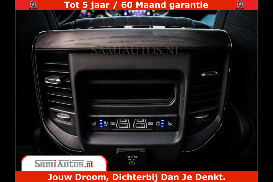 Dodge Ram 1500 Limited Night H.O 540HP 706Nm | Massage + Full Option | De Meest Luxe en Volle Pick-Up in zijn Klasse | Comfortabele Dubbele Cabine met Royale 5 Zitplaatsen | BPM vrij | Nu Leverbaar uit Voorraad | Voorraad Nr 2370 - 5411