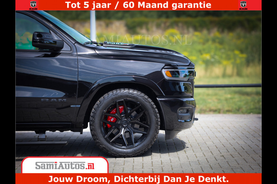 Dodge Ram 1500 Limited Night H.O 540HP 706Nm | Massage + Full Option | De Meest Luxe en Volle Pick-Up in zijn Klasse | Comfortabele Dubbele Cabine met Royale 5 Zitplaatsen | BPM vrij | Nu Leverbaar uit Voorraad | Voorraad Nr 2370 - 5411