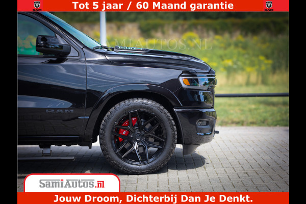 Dodge Ram 1500 Limited Night H.O 540HP 706Nm | Massage + Full Option | De Meest Luxe en Volle Pick-Up in zijn Klasse | Comfortabele Dubbele Cabine met Royale 5 Zitplaatsen | BPM vrij | Nu Leverbaar uit Voorraad | Voorraad Nr 2370 - 5411