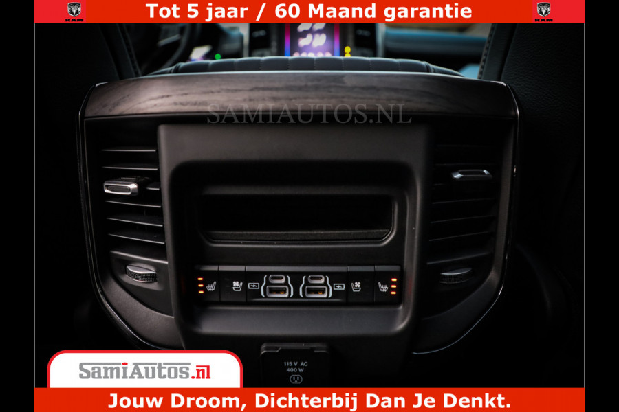 Dodge Ram 1500 Limited Night H.O 540HP 706Nm | Massage + Full Option | De Meest Luxe en Volle Pick-Up in zijn Klasse | Comfortabele Dubbele Cabine met Royale 5 Zitplaatsen | BPM vrij | Nu Leverbaar uit Voorraad | Voorraad Nr 2370 - 5411