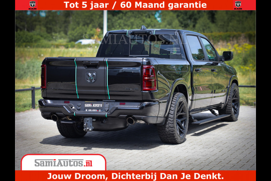 Dodge Ram 1500 Limited Night H.O 540HP 706Nm | Massage + Full Option | De Meest Luxe en Volle Pick-Up in zijn Klasse | Comfortabele Dubbele Cabine met Royale 5 Zitplaatsen | BPM vrij | Nu Leverbaar uit Voorraad | Voorraad Nr 2370 - 5411
