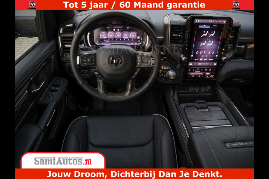 Dodge Ram 1500 Limited Night H.O 540HP 706Nm | Massage + Full Option | De Meest Luxe en Volle Pick-Up in zijn Klasse | Comfortabele Dubbele Cabine met Royale 5 Zitplaatsen | BPM vrij | Nu Leverbaar uit Voorraad | Voorraad Nr 2370 - 5411