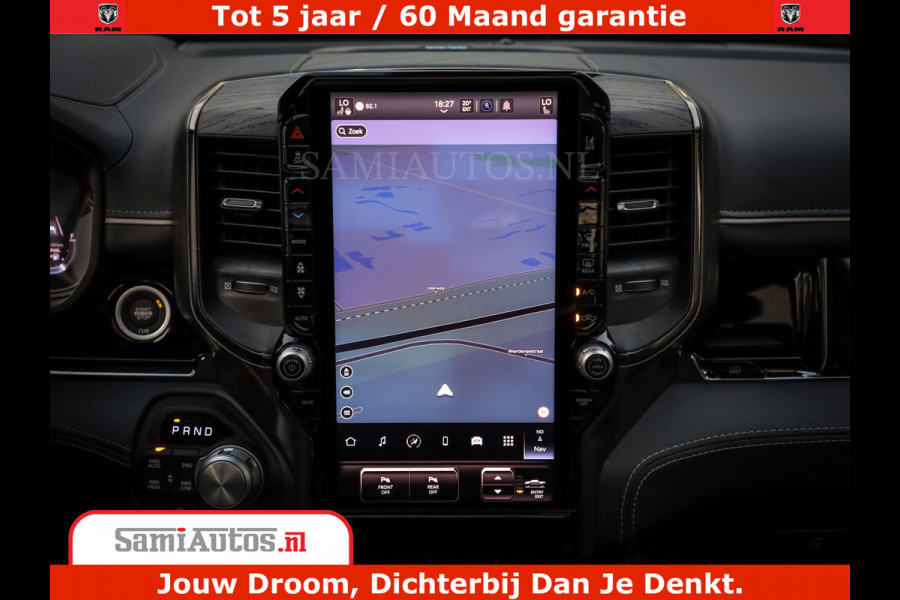 Dodge Ram 1500 Limited Night H.O 540HP 706Nm | Massage + Full Option | De Meest Luxe en Volle Pick-Up in zijn Klasse | Comfortabele Dubbele Cabine met Royale 5 Zitplaatsen | BPM vrij | Nu Leverbaar uit Voorraad | Voorraad Nr 2370 - 5411