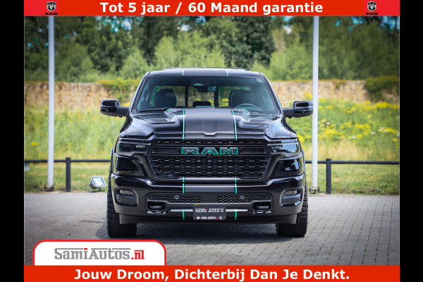 Dodge Ram 1500 Limited Night H.O 540HP 706Nm | Massage + Full Option | De Meest Luxe en Volle Pick-Up in zijn Klasse | Comfortabele Dubbele Cabine met Royale 5 Zitplaatsen | BPM vrij | Nu Leverbaar uit Voorraad | Voorraad Nr 2370 - 5411