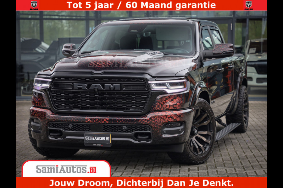 Dodge Ram COBRA EDITION | 1500 Limited Night High Output 540HP 706Nm | Massage + Full Option | De Meest Luxe en Volle Pick-Up in zijn Klas Comfortabele Dubbele Cabine met Royale 5 Zitplaatsen | BPM vrij | Nu Leverbaar uit Voorraad | Voorraad Nr 2292 - 5178 | Cobra package is meerprijs |