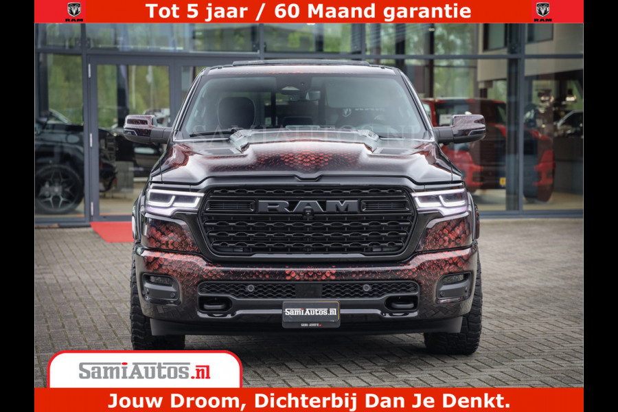 Dodge Ram COBRA EDITION | 1500 Limited Night High Output 540HP 706Nm | Massage + Full Option | De Meest Luxe en Volle Pick-Up in zijn Klas Comfortabele Dubbele Cabine met Royale 5 Zitplaatsen | BPM vrij | Nu Leverbaar uit Voorraad | Voorraad Nr 2292 - 5178 | Cobra package is meerprijs |
