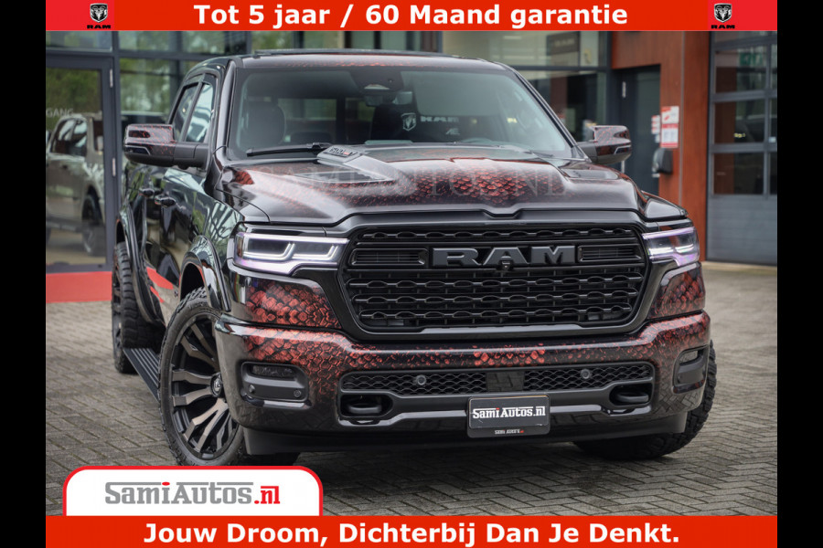 Dodge Ram COBRA EDITION | 1500 Limited Night High Output 540HP 706Nm | Massage + Full Option | De Meest Luxe en Volle Pick-Up in zijn Klas Comfortabele Dubbele Cabine met Royale 5 Zitplaatsen | BPM vrij | Nu Leverbaar uit Voorraad | Voorraad Nr 2292 - 5178 | Cobra package is meerprijs |