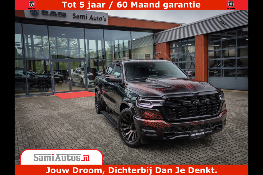 Dodge Ram COBRA EDITION | 1500 Limited Night High Output 540HP 706Nm | Massage + Full Option | De Meest Luxe en Volle Pick-Up in zijn Klas Comfortabele Dubbele Cabine met Royale 5 Zitplaatsen | BPM vrij | Nu Leverbaar uit Voorraad | Voorraad Nr 2292 - 5178 | Cobra package is meerprijs |