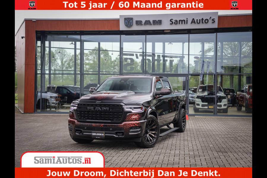 Dodge Ram COBRA EDITION | 1500 Limited Night High Output 540HP 706Nm | Massage + Full Option | De Meest Luxe en Volle Pick-Up in zijn Klas Comfortabele Dubbele Cabine met Royale 5 Zitplaatsen | BPM vrij | Nu Leverbaar uit Voorraad | Voorraad Nr 2292 - 5178 | Cobra package is meerprijs |