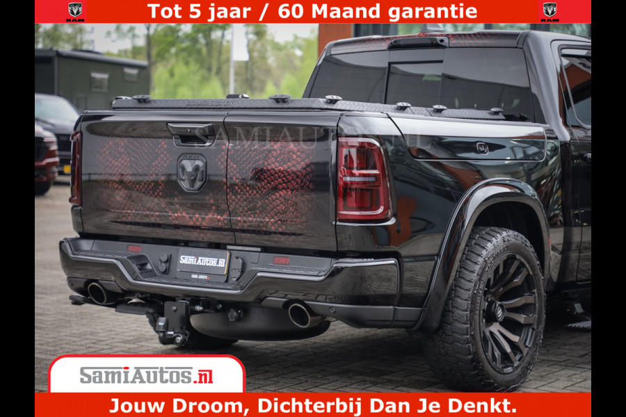 Dodge Ram COBRA EDITION | 1500 Limited Night High Output 540HP 706Nm | Massage + Full Option | De Meest Luxe en Volle Pick-Up in zijn Klas Comfortabele Dubbele Cabine met Royale 5 Zitplaatsen | BPM vrij | Nu Leverbaar uit Voorraad | Voorraad Nr 2292 - 5178 | Cobra package is meerprijs |