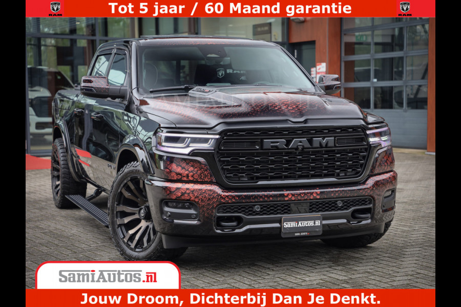 Dodge Ram COBRA EDITION | 1500 Limited Night High Output 540HP 706Nm | Massage + Full Option | De Meest Luxe en Volle Pick-Up in zijn Klas Comfortabele Dubbele Cabine met Royale 5 Zitplaatsen | BPM vrij | Nu Leverbaar uit Voorraad | Voorraad Nr 2292 - 5178 | Cobra package is meerprijs |