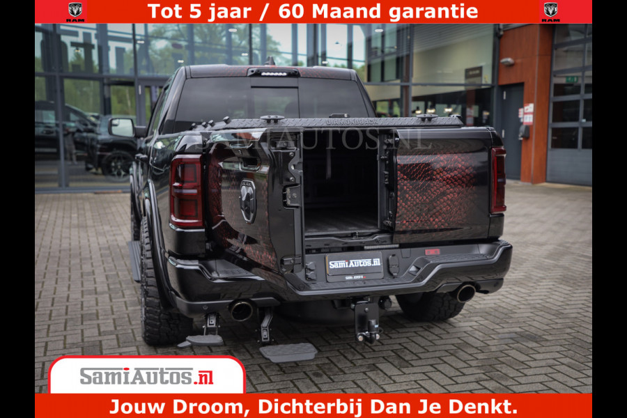 Dodge Ram COBRA EDITION | 1500 Limited Night High Output 540HP 706Nm | Massage + Full Option | De Meest Luxe en Volle Pick-Up in zijn Klas Comfortabele Dubbele Cabine met Royale 5 Zitplaatsen | BPM vrij | Nu Leverbaar uit Voorraad | Voorraad Nr 2292 - 5178 | Cobra package is meerprijs |