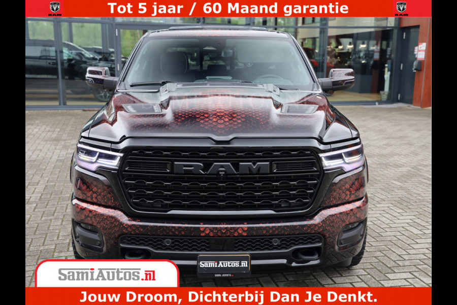 Dodge Ram COBRA EDITION | 1500 Limited Night High Output 540HP 706Nm | Massage + Full Option | De Meest Luxe en Volle Pick-Up in zijn Klas Comfortabele Dubbele Cabine met Royale 5 Zitplaatsen | BPM vrij | Nu Leverbaar uit Voorraad | Voorraad Nr 2292 - 5178 | Cobra package is meerprijs |