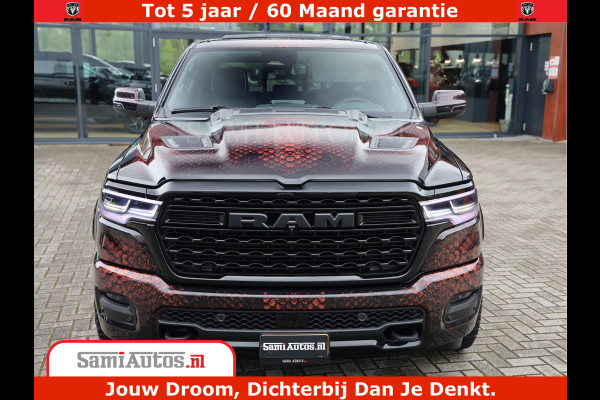 Dodge Ram COBRA EDITION | 1500 Limited Night High Output 540HP 706Nm | Massage + Full Option | De Meest Luxe en Volle Pick-Up in zijn Klas Comfortabele Dubbele Cabine met Royale 5 Zitplaatsen | BPM vrij | Nu Leverbaar uit Voorraad | Voorraad Nr 2292 - 5178 | Cobra package is meerprijs |