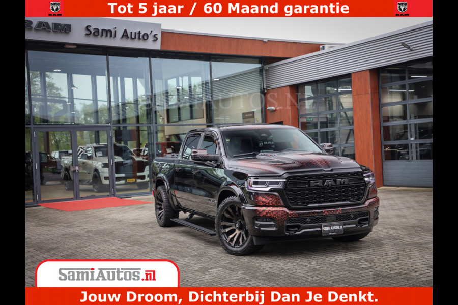 Dodge Ram COBRA EDITION | 1500 Limited Night High Output 540HP 706Nm | Massage + Full Option | De Meest Luxe en Volle Pick-Up in zijn Klas Comfortabele Dubbele Cabine met Royale 5 Zitplaatsen | BPM vrij | Nu Leverbaar uit Voorraad | Voorraad Nr 2292 - 5178 | Cobra package is meerprijs |