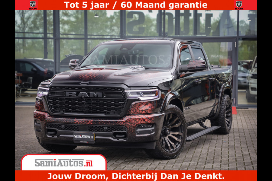 Dodge Ram COBRA EDITION | 1500 Limited Night High Output 540HP 706Nm | Massage + Full Option | De Meest Luxe en Volle Pick-Up in zijn Klas Comfortabele Dubbele Cabine met Royale 5 Zitplaatsen | BPM vrij | Nu Leverbaar uit Voorraad | Voorraad Nr 2292 - 5178 | Cobra package is meerprijs |