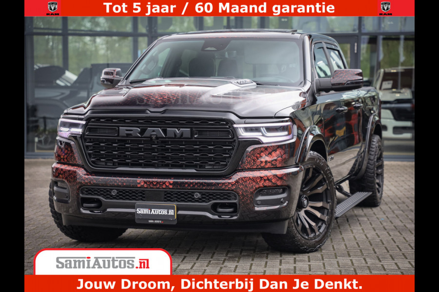Dodge Ram COBRA EDITION | 1500 Limited Night High Output 540HP 706Nm | Massage + Full Option | De Meest Luxe en Volle Pick-Up in zijn Klas Comfortabele Dubbele Cabine met Royale 5 Zitplaatsen | BPM vrij | Nu Leverbaar uit Voorraad | Voorraad Nr 2292 - 5178 | Cobra package is meerprijs |