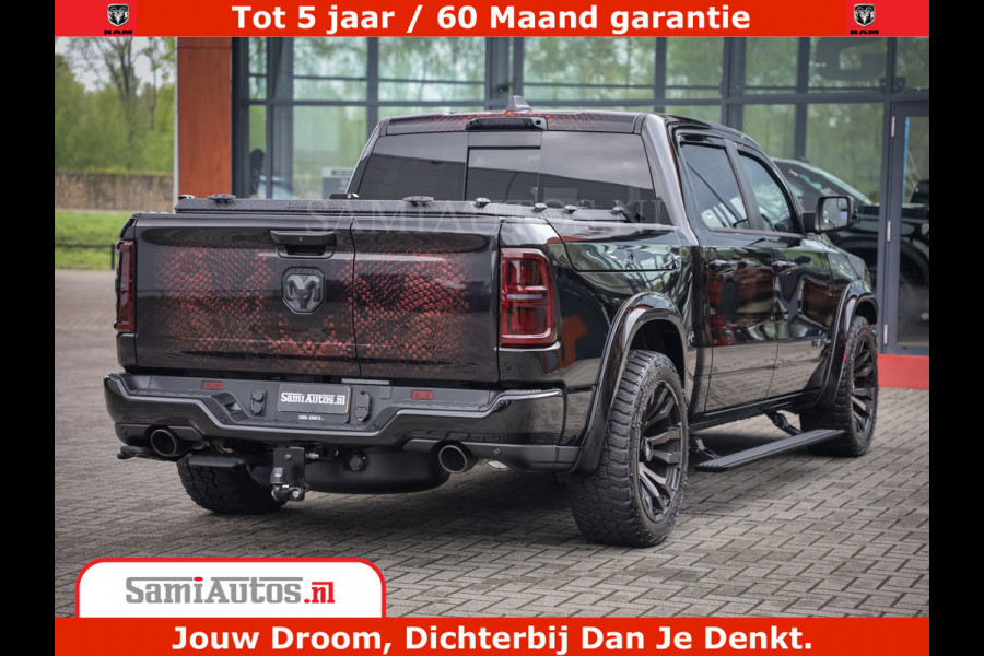Dodge Ram COBRA EDITION | 1500 Limited Night High Output 540HP 706Nm | Massage + Full Option | De Meest Luxe en Volle Pick-Up in zijn Klas Comfortabele Dubbele Cabine met Royale 5 Zitplaatsen | BPM vrij | Nu Leverbaar uit Voorraad | Voorraad Nr 2292 - 5178 | Cobra package is meerprijs |