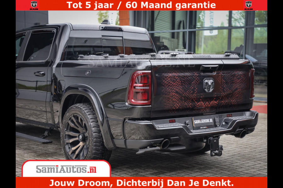Dodge Ram COBRA EDITION | 1500 Limited Night High Output 540HP 706Nm | Massage + Full Option | De Meest Luxe en Volle Pick-Up in zijn Klas Comfortabele Dubbele Cabine met Royale 5 Zitplaatsen | BPM vrij | Nu Leverbaar uit Voorraad | Voorraad Nr 2292 - 5178 | Cobra package is meerprijs |